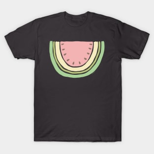 Boho Watermelon Slice Minimal Scandinavian Art Design T-Shirt